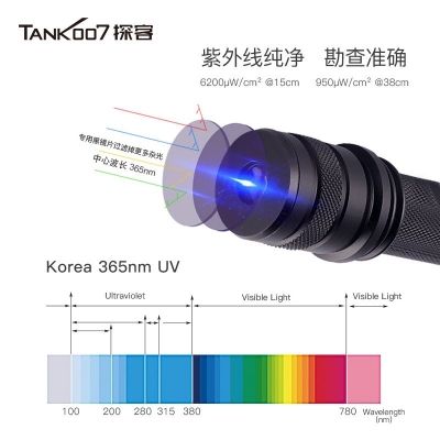 TANK007探客CI02 V2多波段勻光手電筒刑偵、檢查、找尋、勘察專用手電