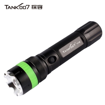 TANK007 TC18直充調(diào)焦遠(yuǎn)光手電筒360流明可充電戶外搜索手電